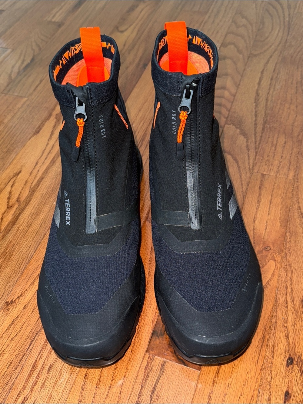 Adidas Men’s Terrex Free Hiker Boots Cold Rdy Core Black Orange New Size 11